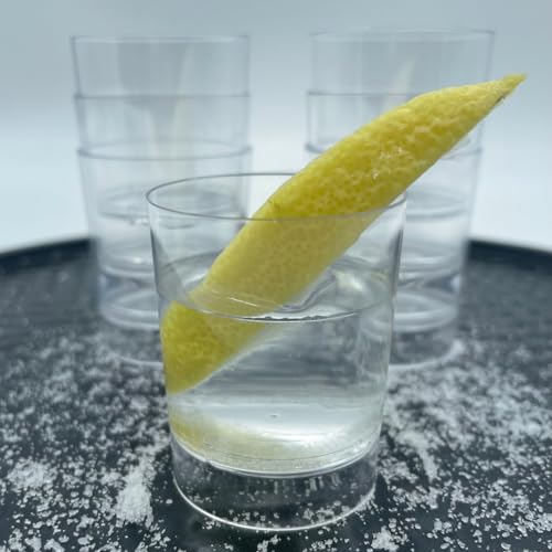 Vasos de Chupito de Plástico Duro Transparente - Resistentes y Reutilizables - Cumpleaños, Bodas, Despedidas de Soltera o Soltero, Navidad, Barbacoas, Fiestas, Clinicas