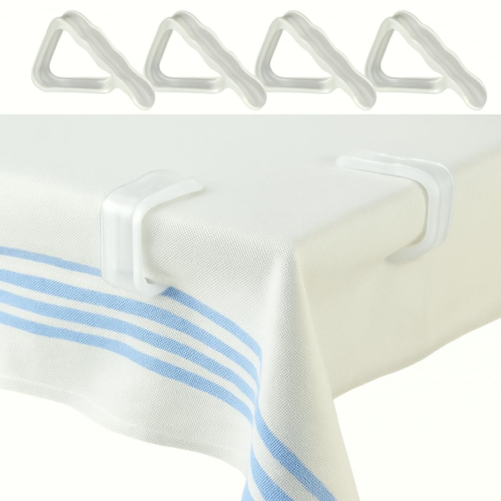 100 Pinzas Sujeta Manteles para Mesas - Ideal para Exterior (Jardín, Terraza, Restaurante, Camping, Patio) - Clip Plastico para Papel, Hule y Tela