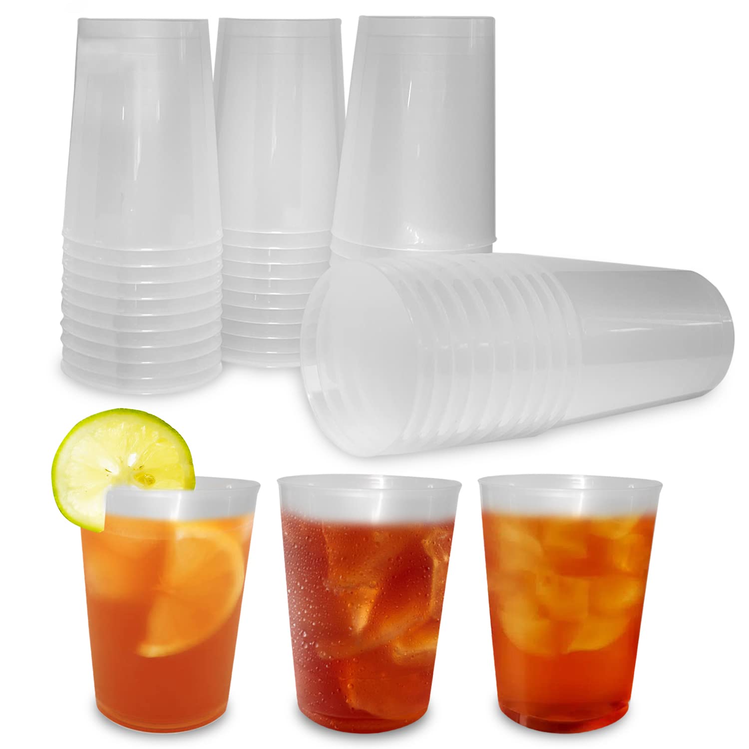 Vasos de Sidra 600 ML Reutilizables - Plástico Duro Irrompible