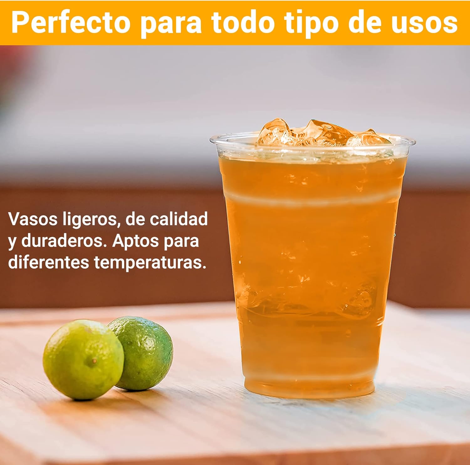 Vasos de Plastico 300 ML - Transparentes y Reutilizables - Uso en Fiestas, Oficina o Camping - Ecológico sin BPA