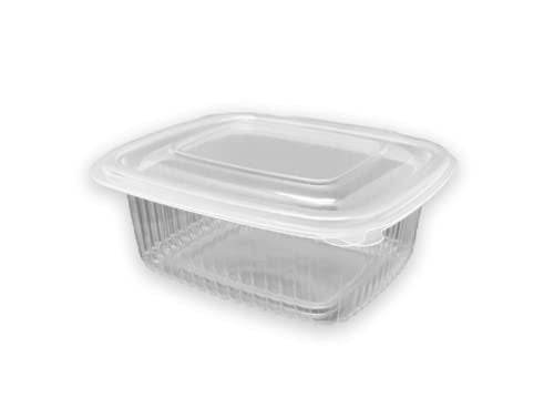 50 Envases de Plástico para Alimentos Ecologico PP - Pack Plastico Reutilizable - Tarrinas de Plastico con Tapa Reciclables