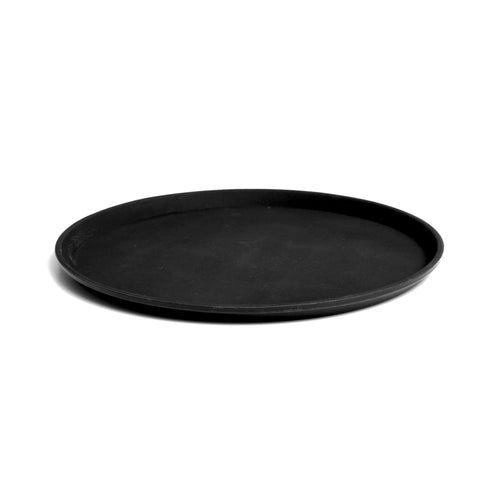 Bandeja Camarero Antideslizante Redonda de Plástico Negro Para Hostelería. Ideal para Bares y Restaurantes