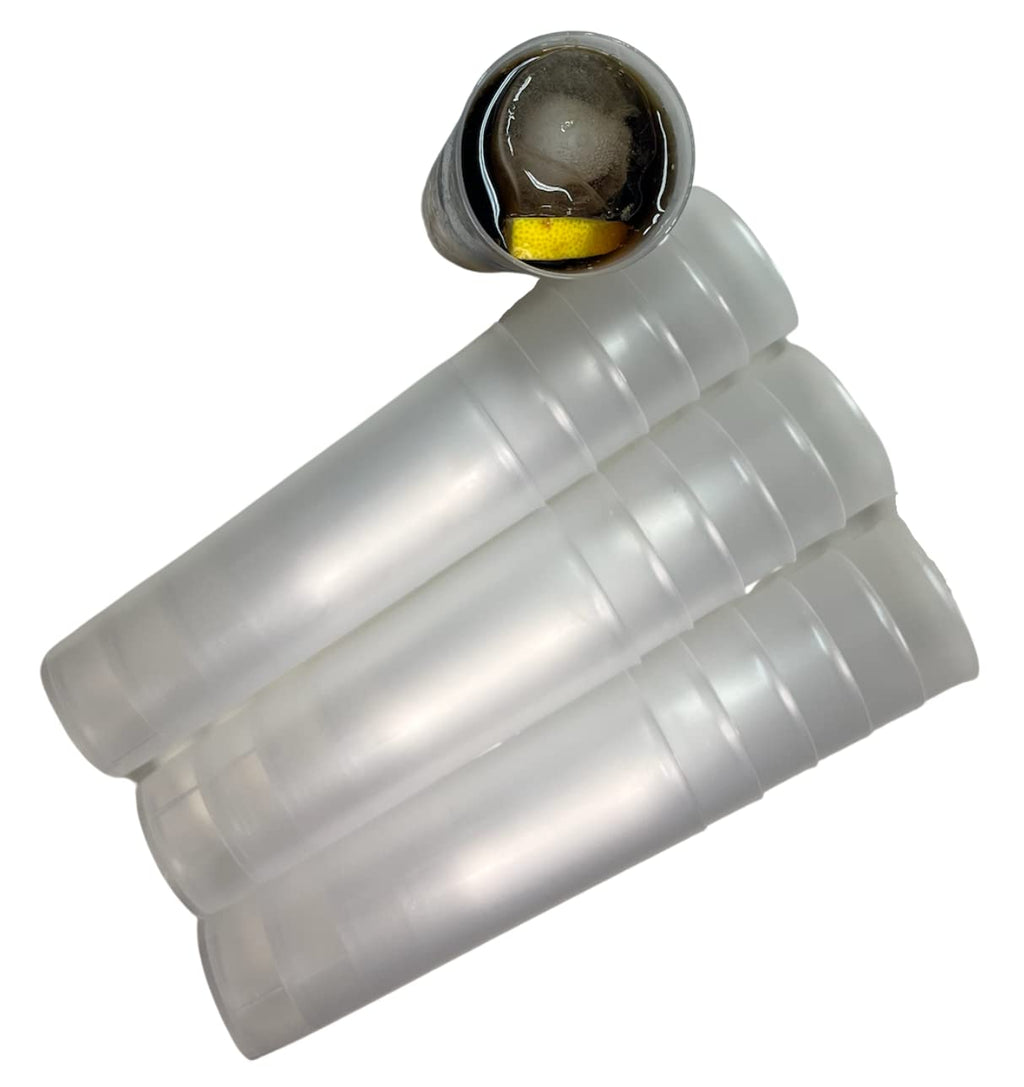 Vasos de Tubo Plástico Duro Reutilizables. Vasos para Cubata Transparentes, Traslucidos e Irrompibles.