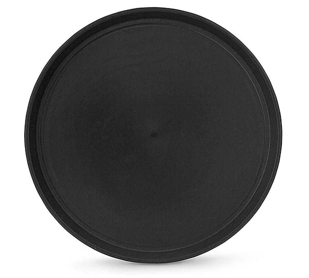 Bandeja Camarero Antideslizante Redonda de Plástico Negro Para Hostelería. Ideal para Bares y Restaurantes