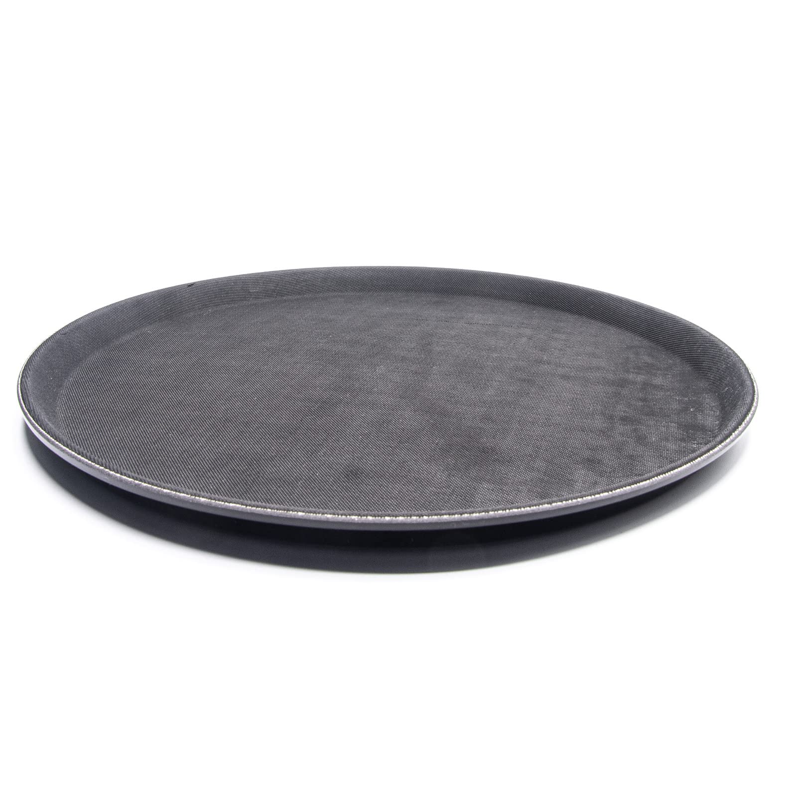 Bandeja Camarero Antideslizante Redonda de Plástico Negro Para Hostelería. Ideal para Bares y Restaurantes