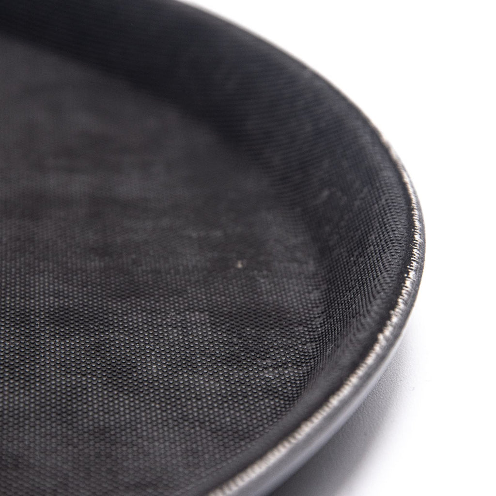 Bandeja Camarero Antideslizante Redonda de Plástico Negro Para Hostelería. Ideal para Bares y Restaurantes