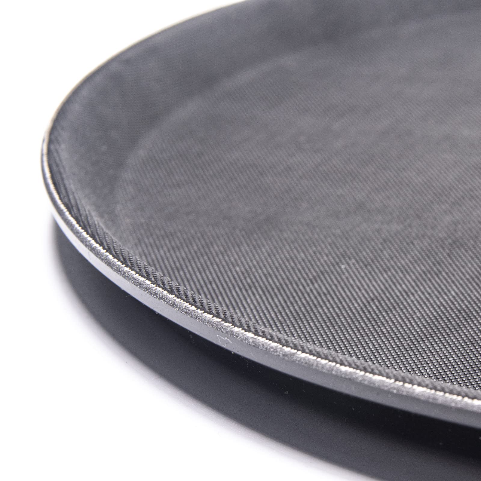 Bandeja Camarero Antideslizante Redonda de Plástico Negro Para Hostelería. Ideal para Bares y Restaurantes