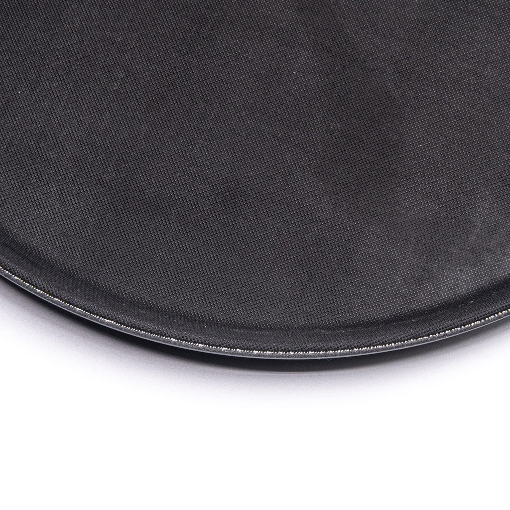 Bandeja Camarero Antideslizante Redonda de Plástico Negro Para Hostelería. Ideal para Bares y Restaurantes