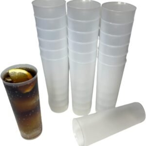 200 vasos de tubo de plástico duro reutilizables