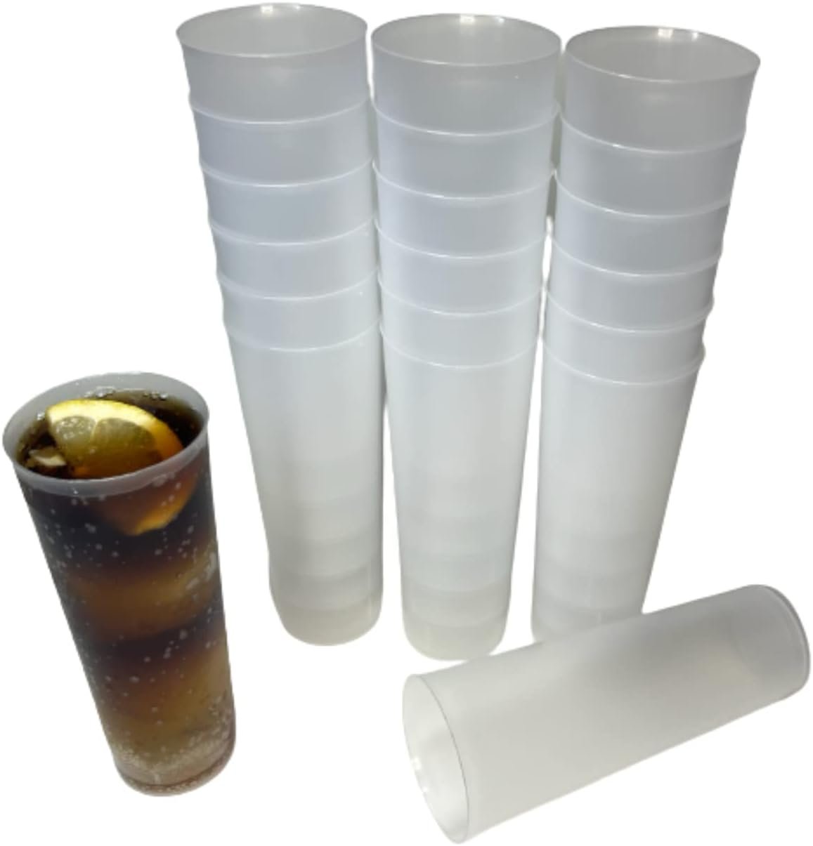 200 vasos de tubo de plástico duro reutilizables